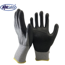 NMSafety 18 gauge Nylon+UHMWPE + glassfiber liner coated pu Cut resistant A4 work glove